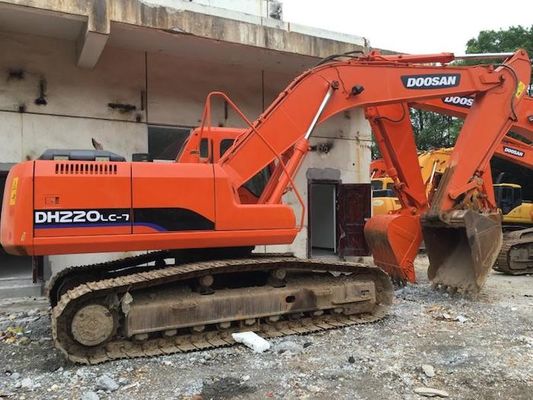 Panjang Boom 5700mm DOOSAN DH220 21400kg Mesin Excavator Bekas pemasok