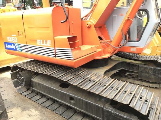 6000kg 0,3CBM Kecepatan 5km / H EX60-1 Penggali Hitachi Tangan Kedua pemasok