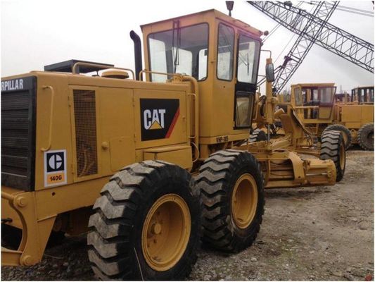 Kapasitas 10.3L 123KW Caterpillar 140G Motor Grader Bekas pemasok