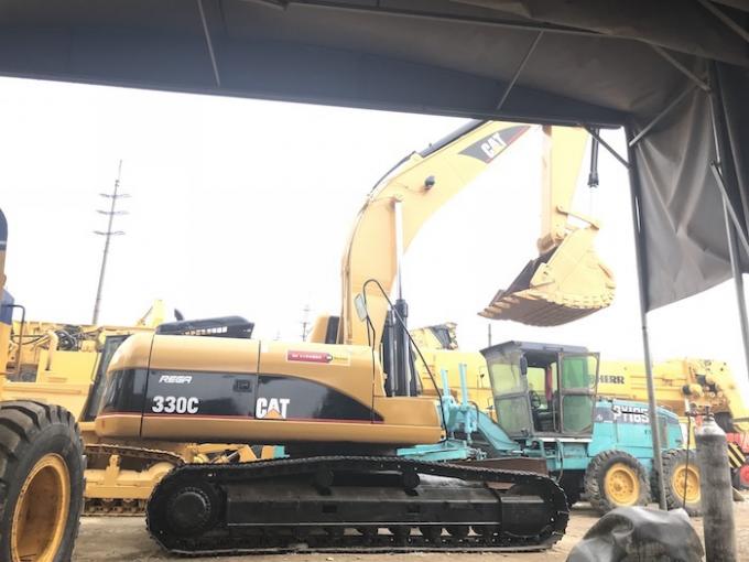 5.5km / H Kecepatan 0.8m3 Bucket Mini 330C Old Cat Excavator 0