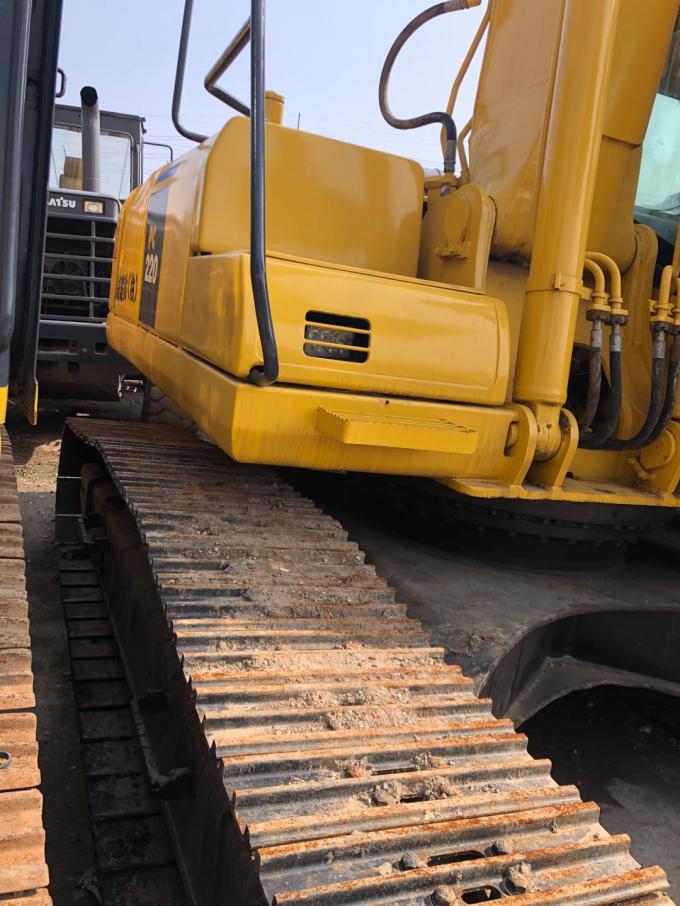 5.5km / H Kecepatan 107KW PC220-7 Crawler Digunakan Komatsu Excavator 0